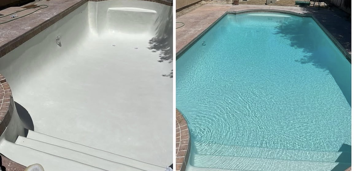 Replaster & Refill before and after