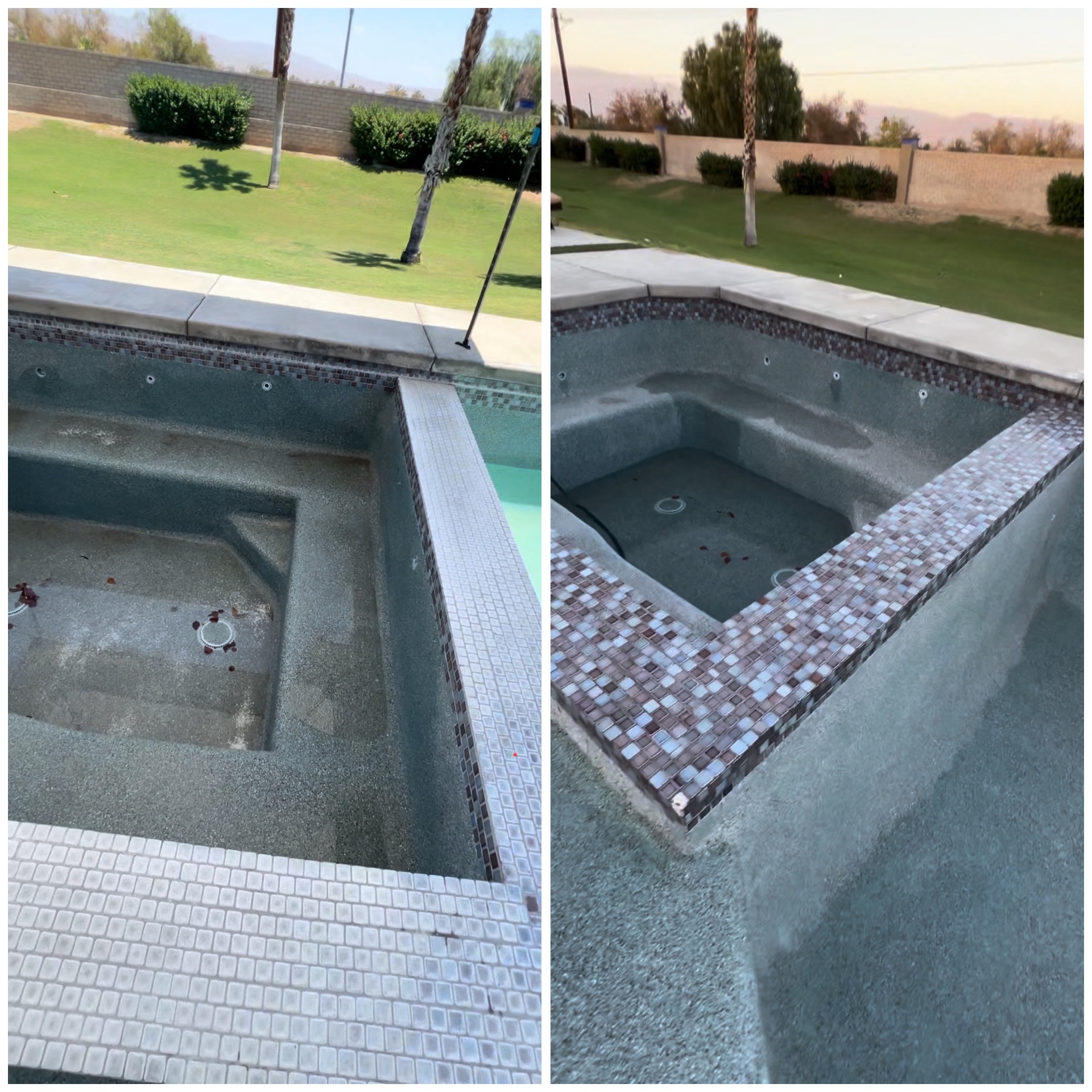 Spa Tile Restoration before and after tile cleaning