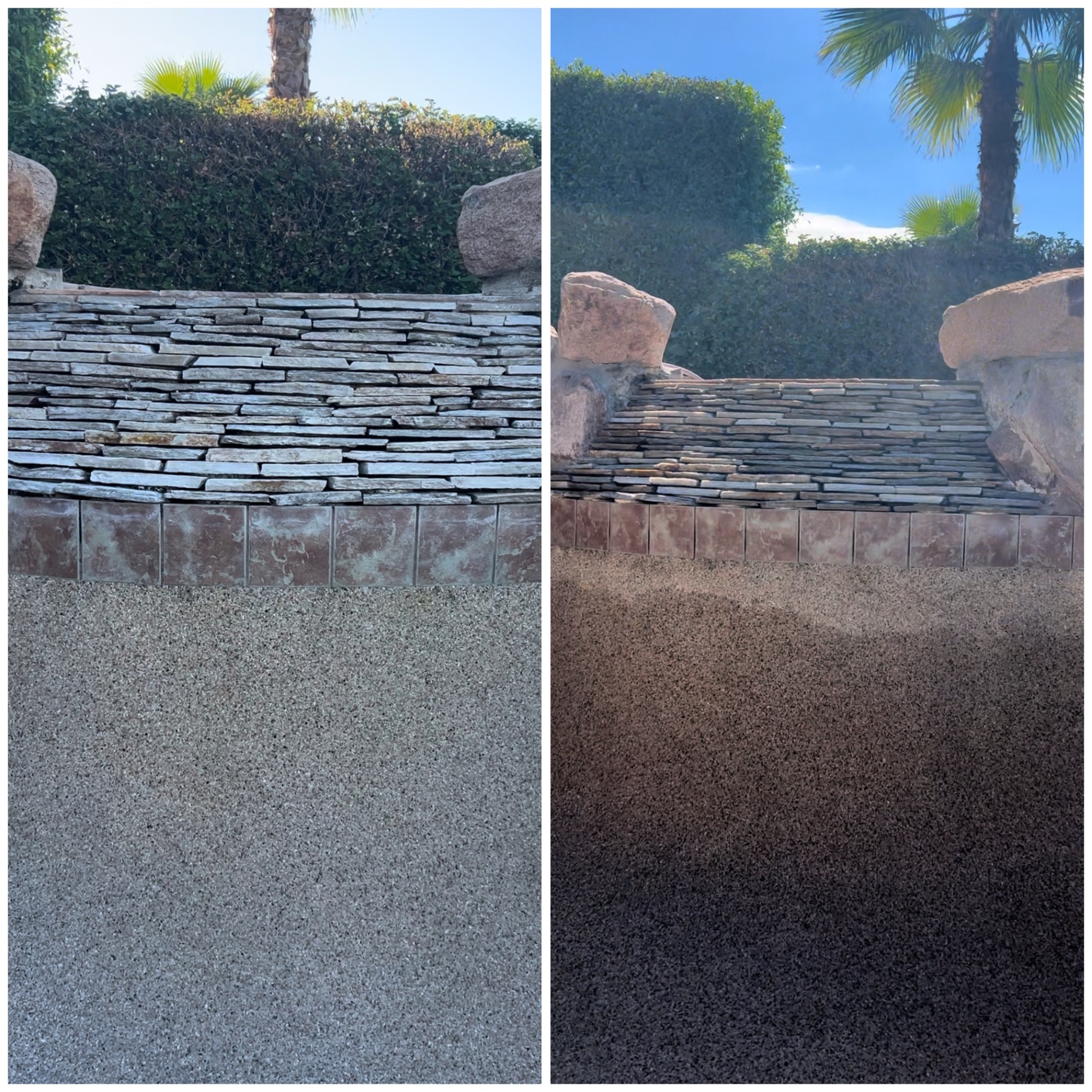 Stone Wall & Tile Refresh before and after tile cleaning